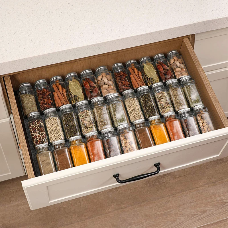 12/24pcs Seasoning Box Salt And Pepper Glass Spice Jars Set Lid Pot Condiment Seasoning Bottle Shakers Kitchen Storage Supplies