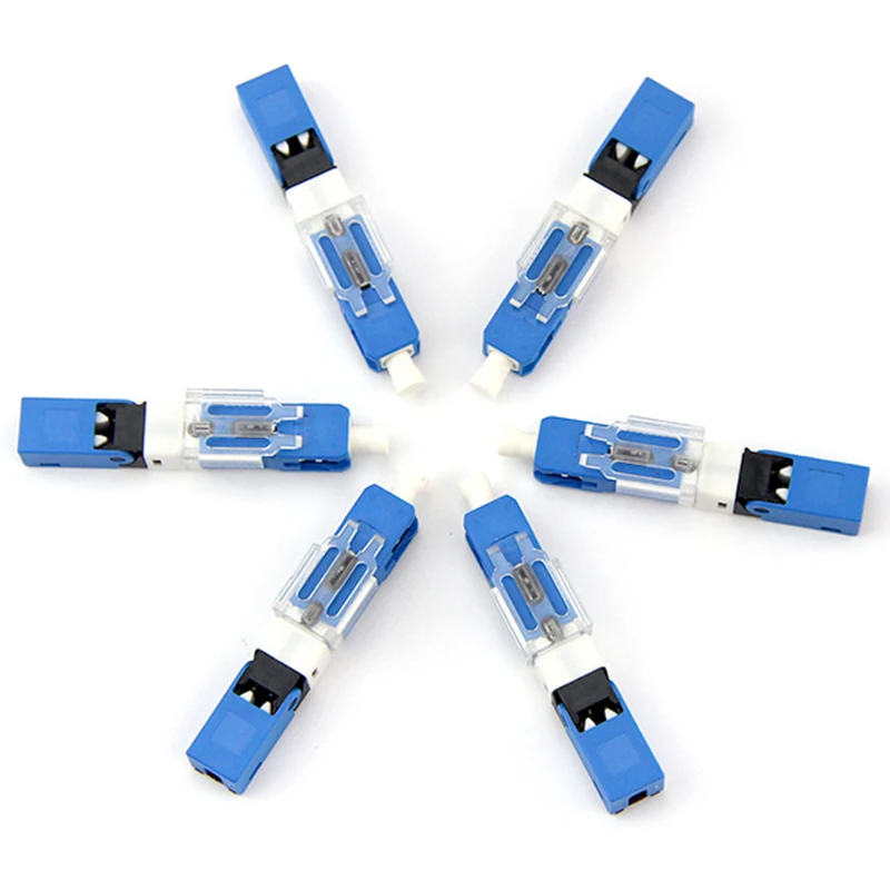 100 шт. FTTH SC UPC оптический Fibe быстрый разъем SC PC FTTH волоконно-оптический Быстрый разъем встроенный тип ESC250D SC разъем