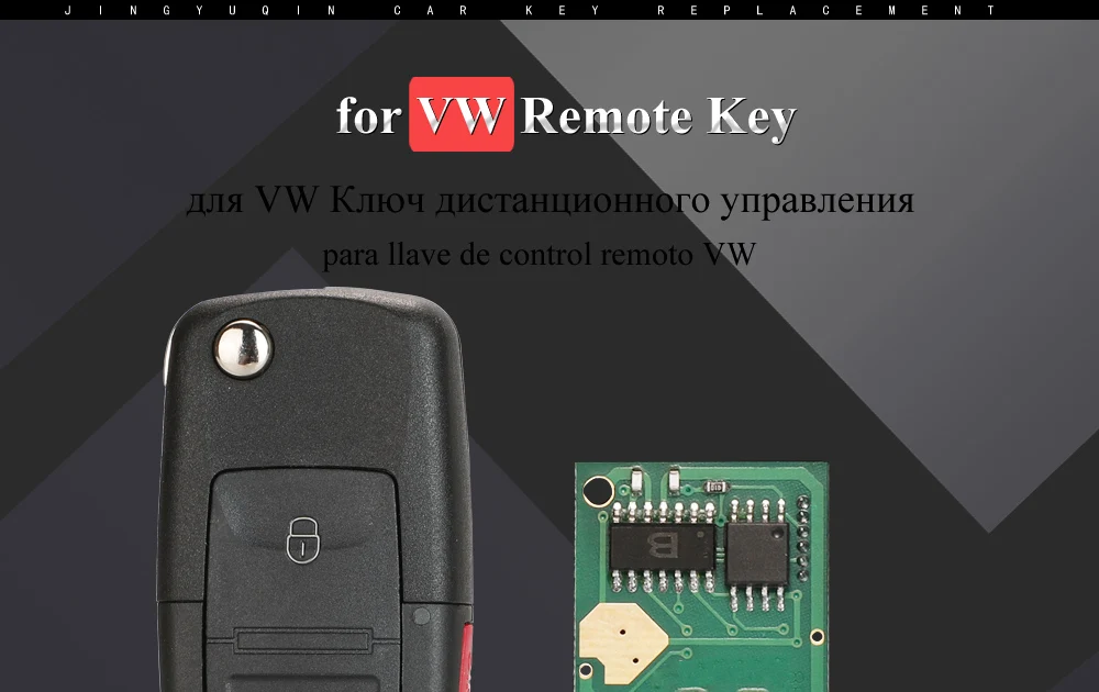Keyforkess Chiave A Distanza FOB 2 Bottoni 433MHZ ID48 1J0 959 753N/753AG/753CT 7M3959753 per Volkswagen VW passat Golf MK4 Bora Polo - H1e37170e65724e7e8aeb2fde774adfc30