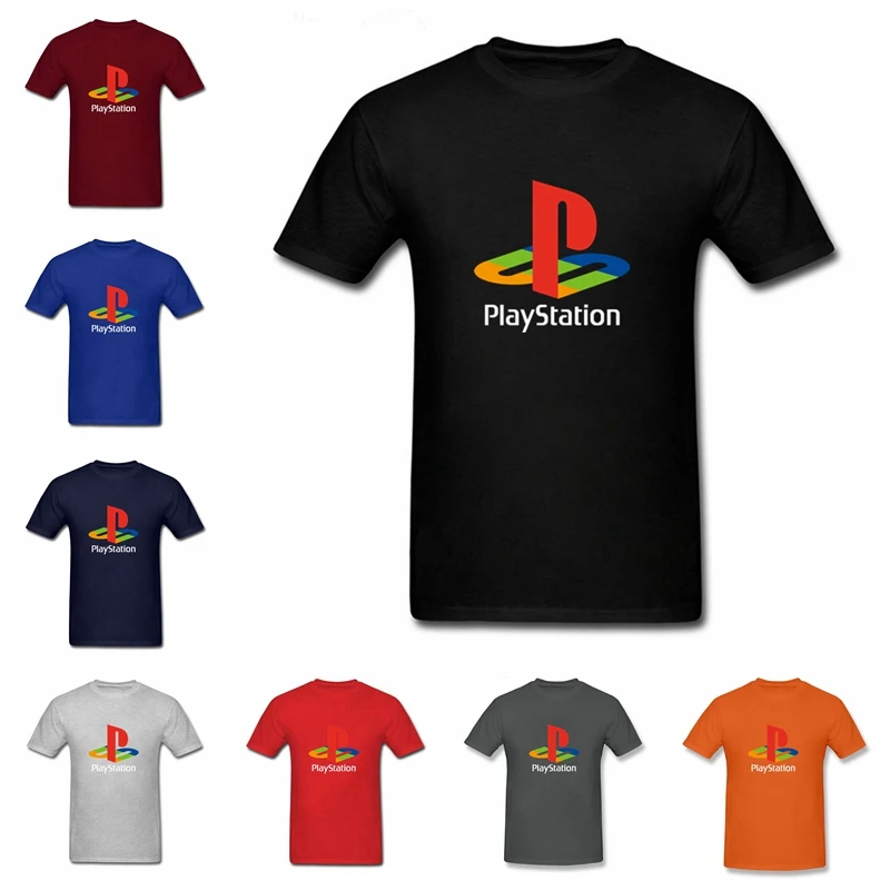 PS футболка Xbox Game playstation Футболка Мужская Уличная хип-хоп с круглым вырезом