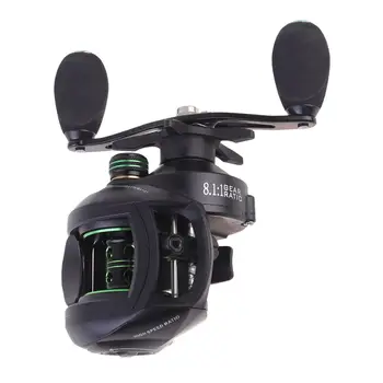 

8.1:1 Strong Fishing Reels 22 Settings Lightweight Spinning Baitcasting Reel Magnetic Force Brake Metal Wire Cup