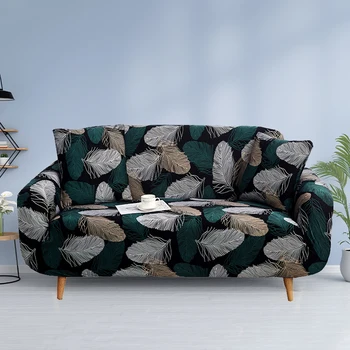 

[Free Pillow Cover 1pc] Geometric Flower Sofas Case Elastic Stretch Fabric couch covers for sofa