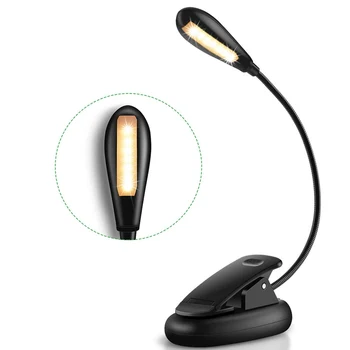 

Mini Clip On Reading Book Light USB Quick Recharge 4000K 7 LED Lamp WWO66