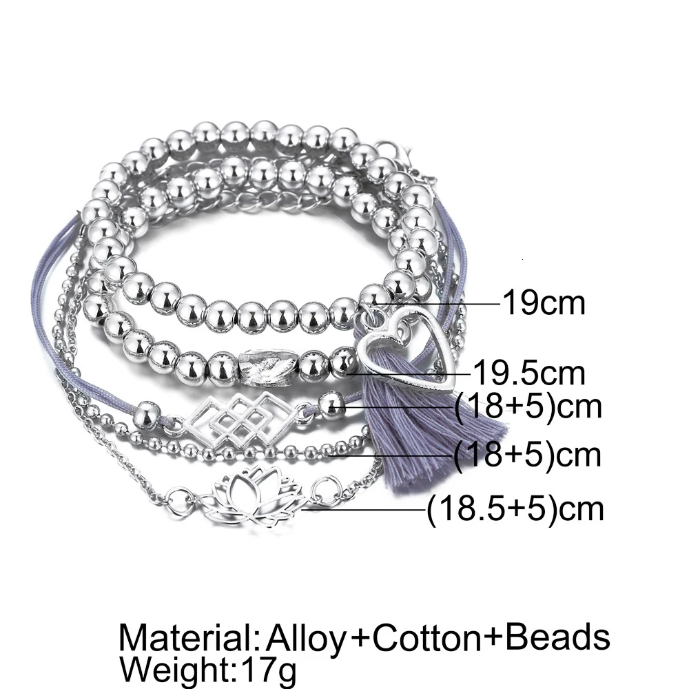 Подвеска Бохо браслеты и Набор браслетов для женщин винтажный браслет из бисера модные Многослойные браслеты аксессуары Mujer Bijoux