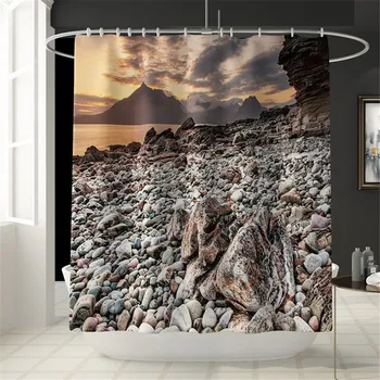 

Open View Falls Shower Curtains Landscape Bathroom Curtain Waterproof Thickened Bath Curtain Customizable