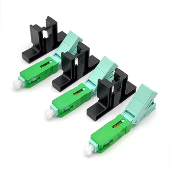 

Hot Sale 50PC 100 PCS SC APC Fast Connector Single-Mode Connector FTTH Tool Cold Connector Tool Fiber Optic Fast Connnector 53mm