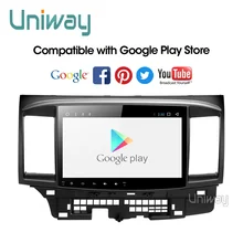 Uniway AYS1071 Android 9,0 автомобильный dvd для Защитные чехлы для сидений, сшитые специально для Mitsubishi Lancer 10,1 дюймов 2008 2009 2010 2011 2012 2013 автомобильный стерео GPS навигатор