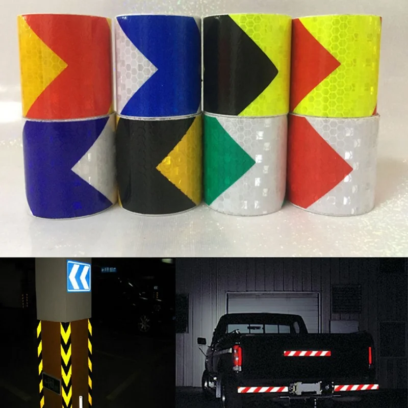 Reflective Tape Safety Caution Warning Reflective Adhesive Tape Sticker For Truck Motorcycle Bicycle Car Styling