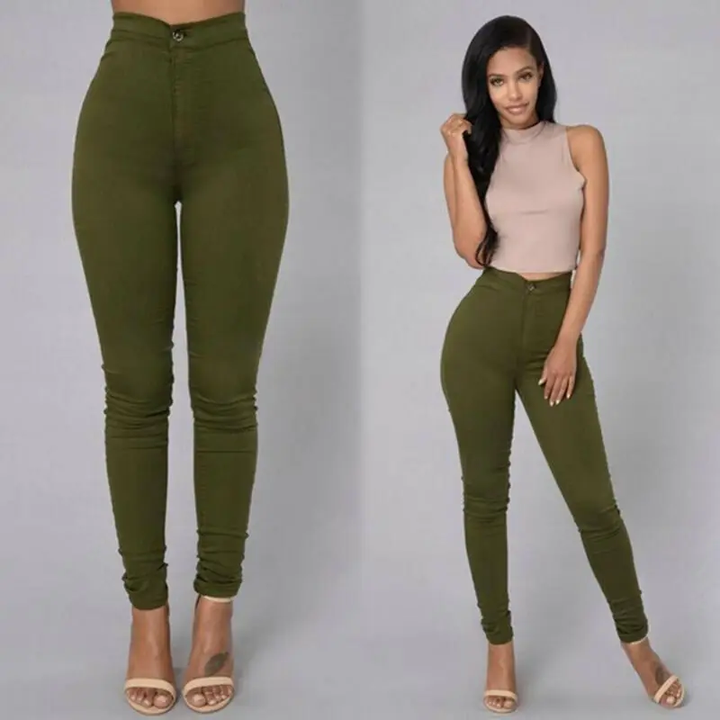 Hirigin 5 Colors Style Women Denim Skinny Leggings Pants High Waist Stretch Jeans Pencil Trousers Plus Size S-3XL Hirigin 5 Colors Style Women Denim Skinny Leggings Pants High Waist Stretch Jeans Pencil Trousers Plus Size S-3XL