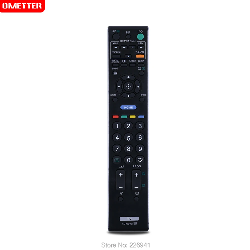 Replacement RM-GD014 Remote Control For Sony Smart HDTV - Compatible With KDL-52Z5500