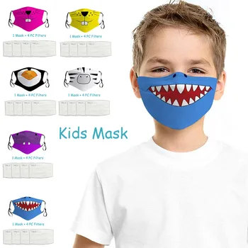 

Kids boys Girls Cartoon Print Adjustable Filter Safet Protect Cotton Mask Outdoor Desechables veilScarf Flag Bandana Drop-ship#3