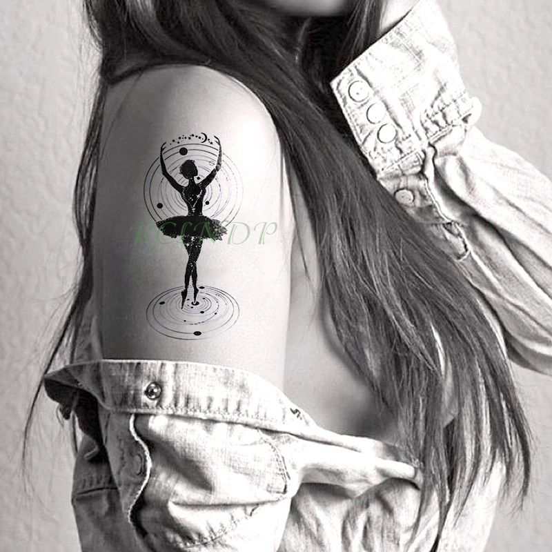 1 шт сексуальная девушка черный белый цветы временные наклейки татуировки водонепроницаемый черный треугольник морская волна татуировки боди-арта фальшивые татуировки