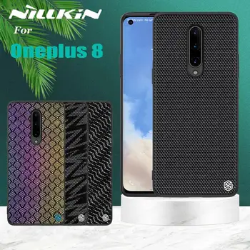 

for Oneplus 8 Pro Twinkle Case NILLKIN Textured Nylon Fiber Luxury Durable Non-slip Full Cover Polyester Case for One Plus 8 Pro