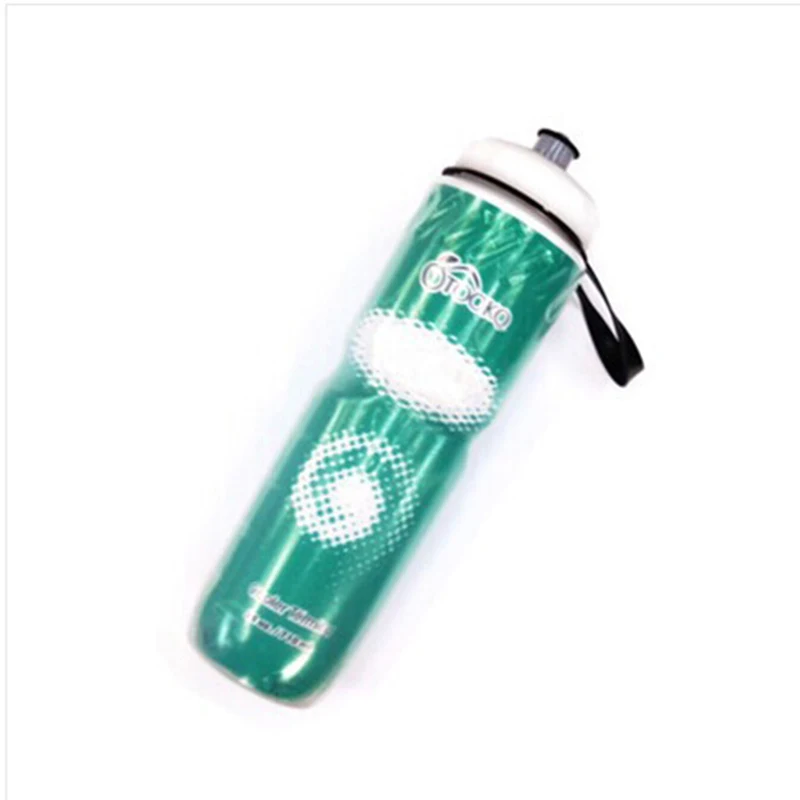 710 мл портативная уличная Изолированная бутылка для воды велосипедная Спортивная водная напольная чашка велосипедная бутылка гидрофляга - Color: Green