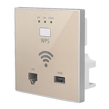300 м 220 В квартира дома встроенный USB в стену панель Отель Ресторан маршрутизатор спальня WPS шифрование беспроводной разъем офис