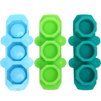 

3 Pack Mini Octagon Flower Pot Silicone Molds - Succulent Plant Planter Pot Mold Concrete Cement Plaster Molds, Silicone Ice Mol