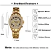 MISSFOX Women Watches Luxury Watch Women Fashion 2022 Fake Chronograph Roman Numerals 18K Gold Ladies Watches Quartz Wristwatch ► Photo 2/5