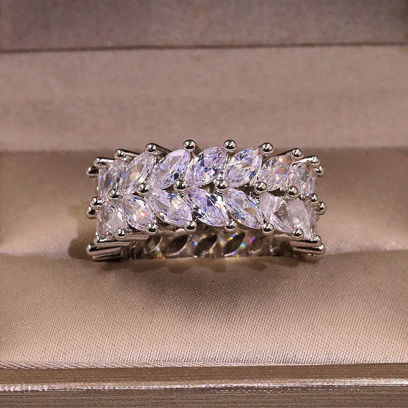Женское модное богемное уникальное кольцо из стерлингового серебра 925 с кристаллами из циркония, оригинальное кольцо, обручальные кольца для свадьбы