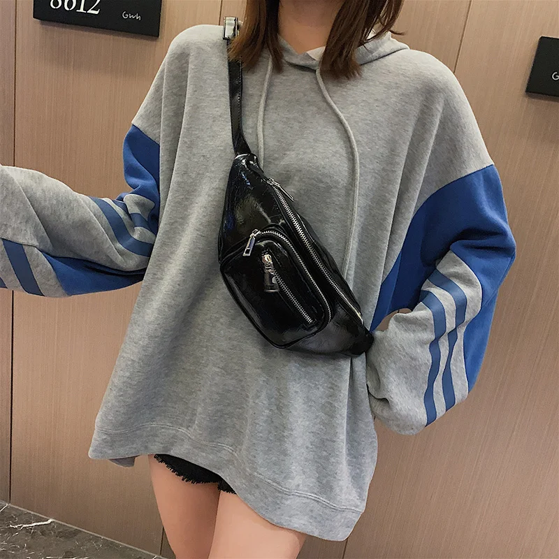 Черная поясная сумка Beltbag Женская Высококачественная поясная сумка белая сумка через плечо на молнии Hanche Bumbag Женская модная нагрудная сумка
