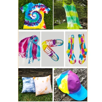 

Tie Dye Kit Fabric Hand Work Textile Paints Family Fun Coloring Permanent For Art 24 Colors Clothing Graffiti DIY Craft