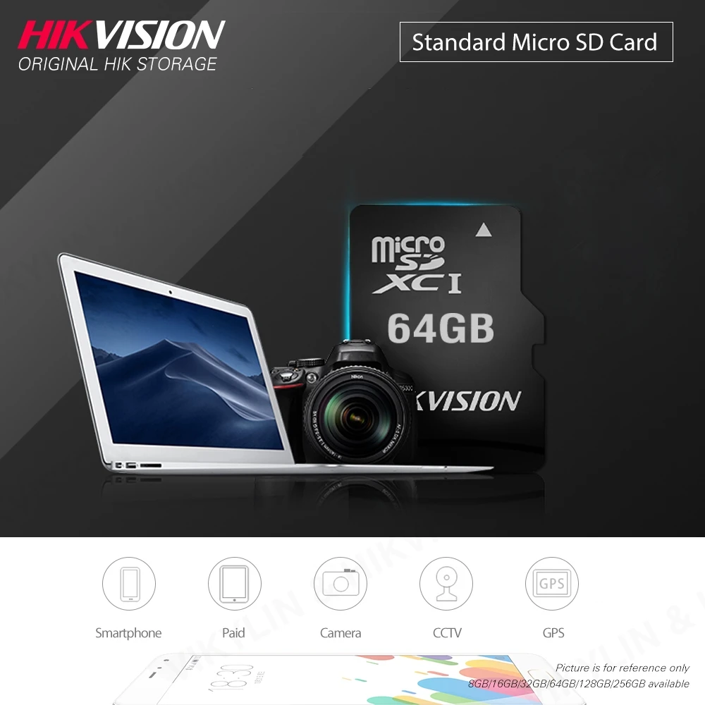 HIKVISION 100% Оригинальная карта памяти класс 10 8 ГБ 16 32 64 Гб 128 256 макс. 92 м/с MicroSDHC/XC UHS I TF
