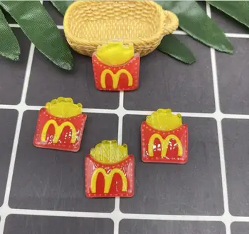 

Cute Resin Milk Bottle French Fries Decoration Crafts Flatback Cabochon DIY Scrapbook Kawaii Embellishments Accessories