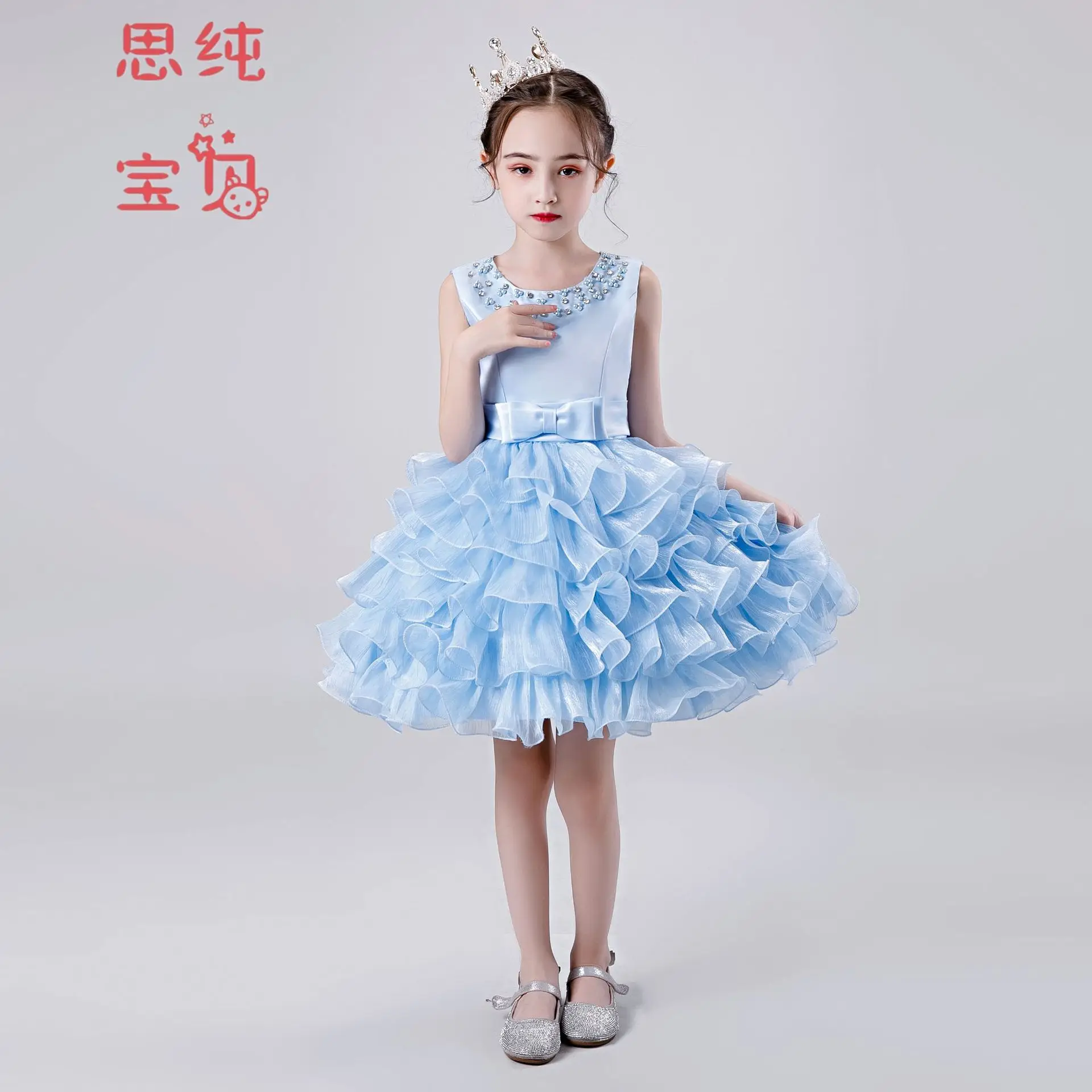 

CHILDREN'S Dress Princess Dress Tutu Dress Girls Performance Costume CHILDREN'S DAY Small Host Flower Boys/Flower Girls Children