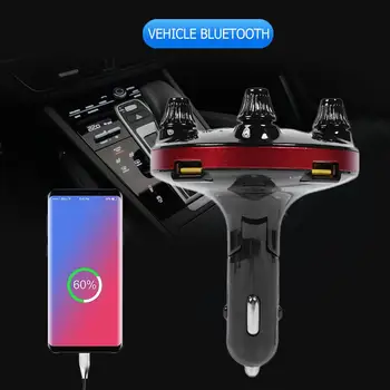 

BT13 Bluetooth FM Transmitter Handsfree Car Kit MP3 Player USB Phone Charger Supporting TF Card U Disk Player and Reader