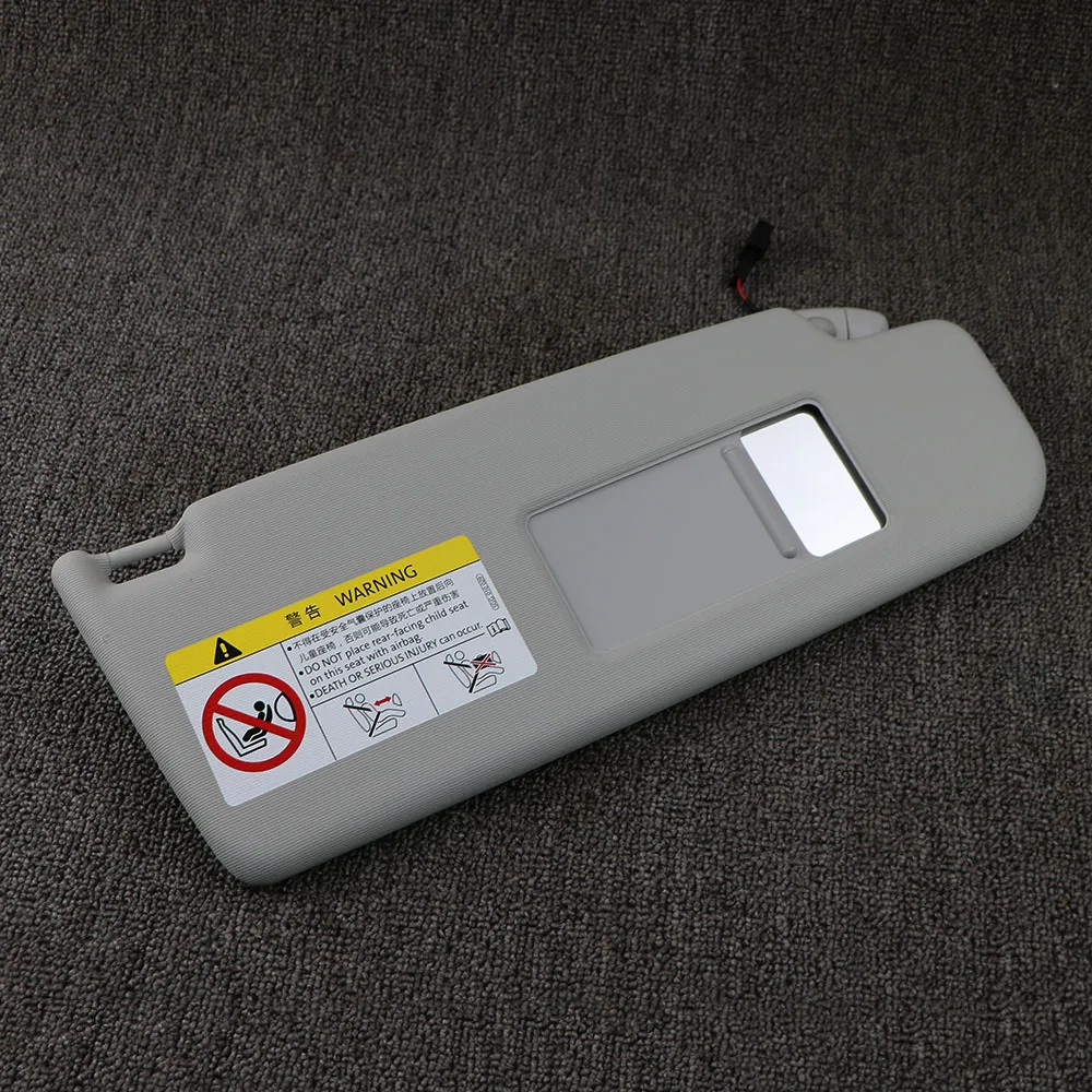 Right Gray Front Sun Visor Panel With Makeup Mirror For Vw Jetta Mk6
