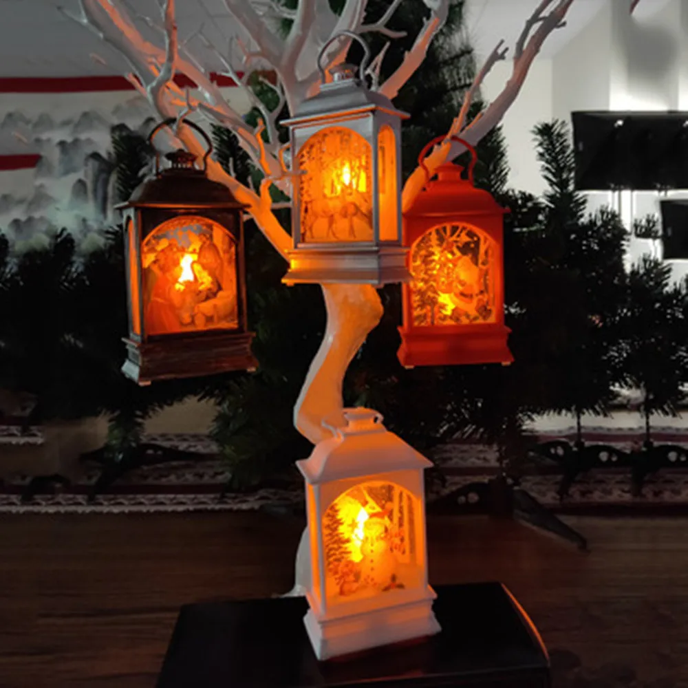 Vvsoo Креативный светодиодный светильник мини деревянный дом Рождественская елка висячие украшения для праздника Рождественские украшения для дома ремесло
