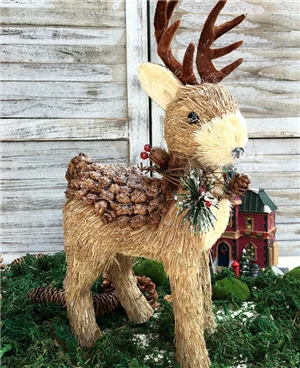 Американская деревенская рождественская декоративная одежда Sen, соломенный олень, свадебный подарок, реквизит - Цвет: 5