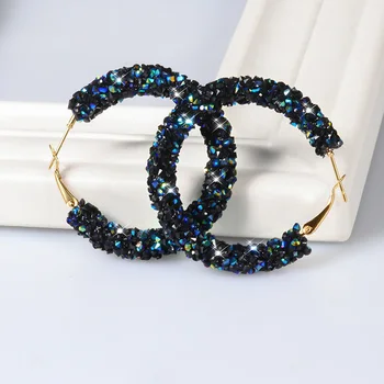 

FDLK Fashion Korean Version for Womens Large Earrings Charm Elegant Gold Cubic Zirconia Pendant Earrings Ladies Earrings Jewelry