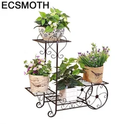 Dekarosyon – support en fer pour plantes décoratives, pour Terrasse et Balcon, étagère pour fleurs 