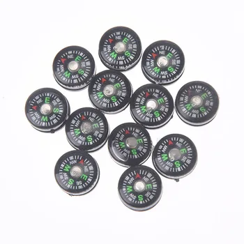 

12pcs Black Plastic Compass 12mm Compass Portable Handheld Outdoor Sports Camping Travel Hiking Hunting Compass