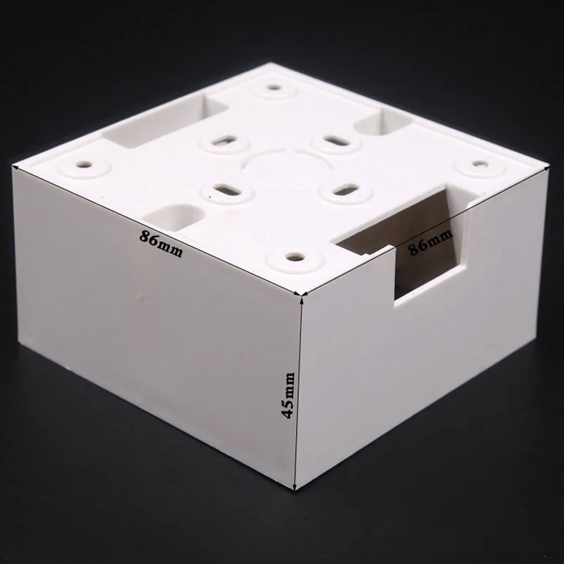 Тип 86 огнестойкий настенный переключатель коробка ПВХ Нижняя коробка универсальный разъем распределительная коробка для монтажа в стену 86*86*45 мм