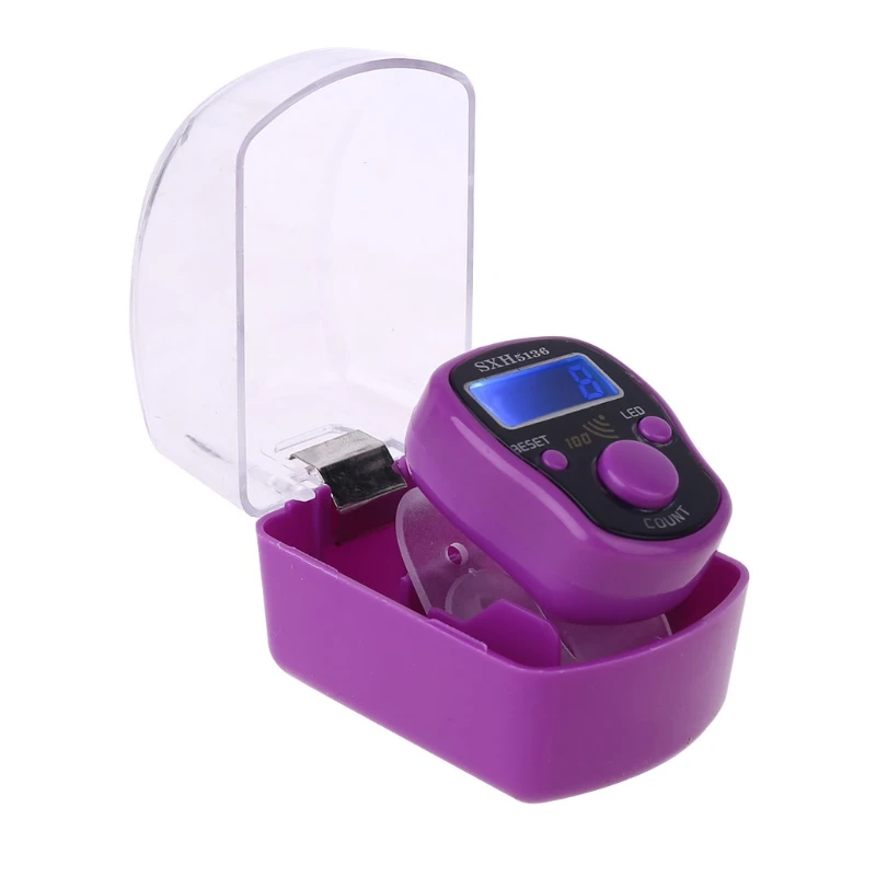 

Portable Wrist Digital Electronic Counter with LED Light and Sound Finger Tool