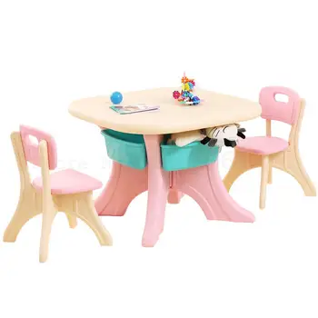 

Children's Learning Table Children's Desk And Chair Suit Combination Kindergarten Plastic Learning Desk Game Table Drawing