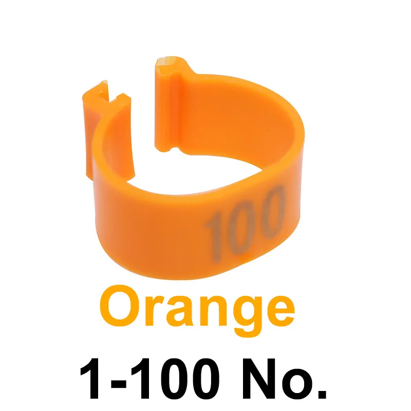 Orange 1 to 100 Диаметр 16 мм №1 до № 100 куриное яйцо с средства ухода за кожей стоп птицы Курица логотип на пуговицах и с кольцом для пальца слов и слов нет 6 цветов - Цвет: Orange 1 to 100