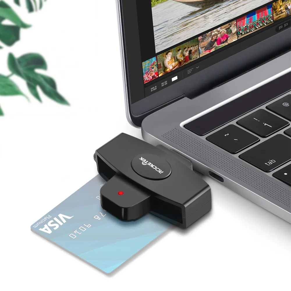 Rocketek-smart Card Reader Cscr3 Usb tipo c para o Banco Declaração Fiscal Sim Card ic Card id Card - Imagem 2