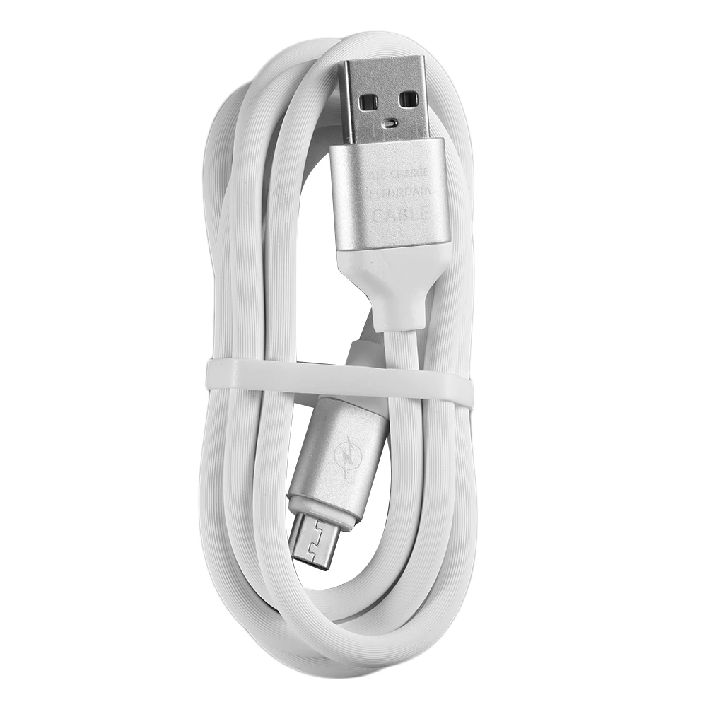 Прочный стильный яркий дизайн 1,2 м длинный кабель Micro USB type-c для зарядки и передачи данных надежная и быстрая скорость - Цвет: Белый