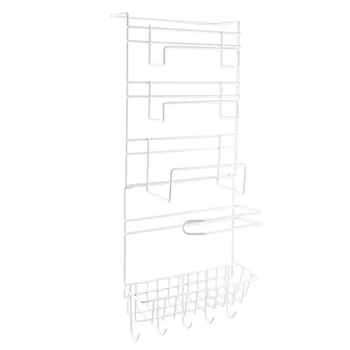 

Multifuncational Refrigerator Storage Rack Punch Free Storage Rack Refrigerator Side Wall Storage Shelf (with 3 Sticky Hooks)