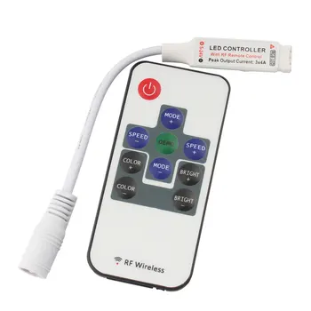 

12 V 10key Mini RF Wire Controller Remote LED Strip Controller 12V RGB led strip Light Lamp Tape Remote Lighting Remote Control