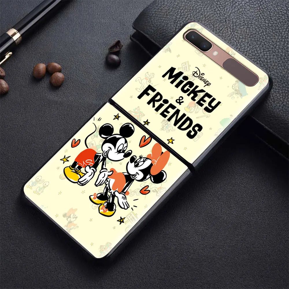 Lovely Disney Mickey Shockproof Cover for Samsung Galaxy Z Flip Flip3 5G Black Phone Case Shell Hard Fundas Coque Capa case for samsung z flip 3