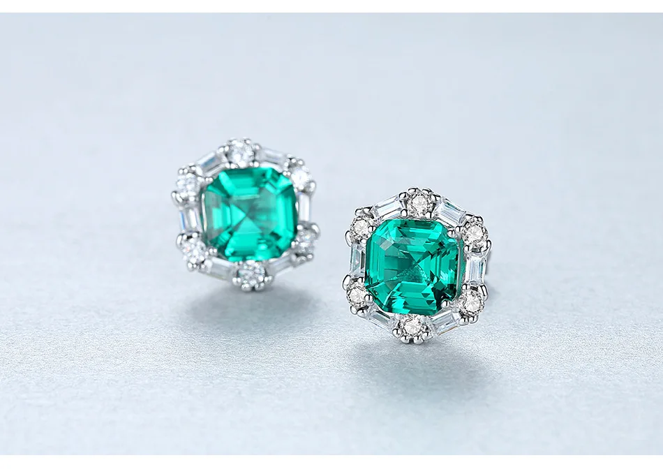 Серьги-гвоздики из стерлингового серебра S925 пробы, Модные Цветные Серьги с драгоценными камнями, украшение для ушей, ювелирные украшения