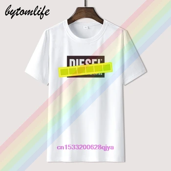 

2020 Fashion Diesel T Shirt Men's Summer Black 100% Cotton Short Sleeves Popular Normal Tee Shirts Tops Tee Unisex Print Piece