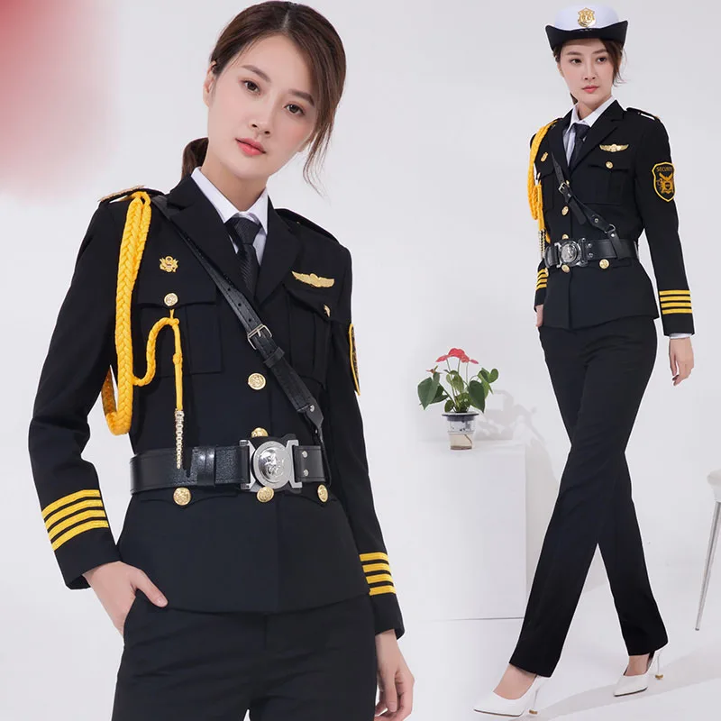 2020 Security Woman uniform spring autumn suits Lady property real estate sales Clothing ceremony service uniform work clothes photo