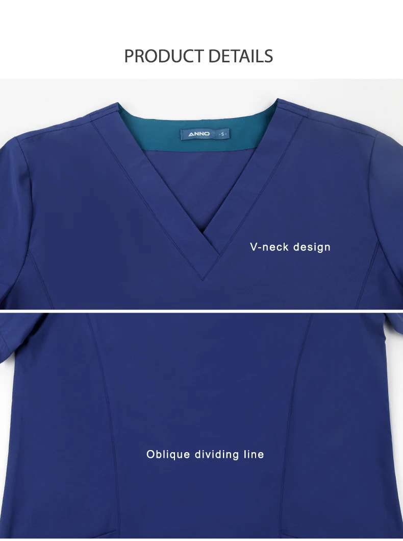ANNO медицинская одежда скраб Больничная униформа для медсестер для женщин и мужчин клинический Халат хирургический костюм с Четырехсторонней эластичной тканью