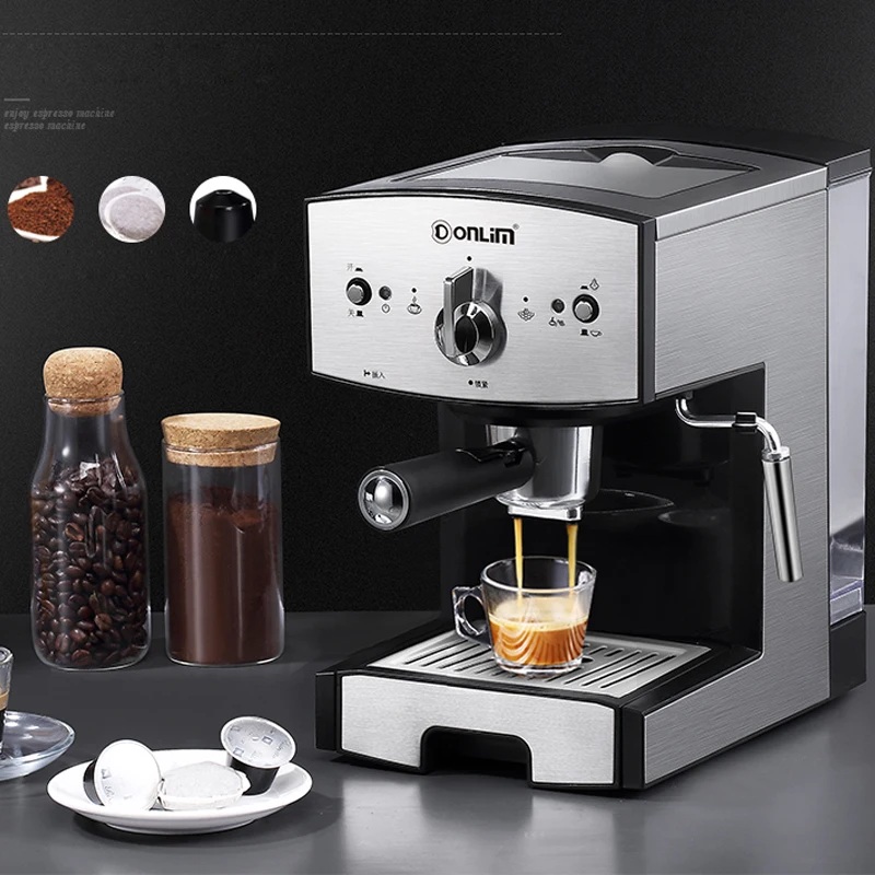 

20Bar Coffee Machine Maker Espresso Small Semiautomatic Steam Type Milk Foam Three-in-one Handle