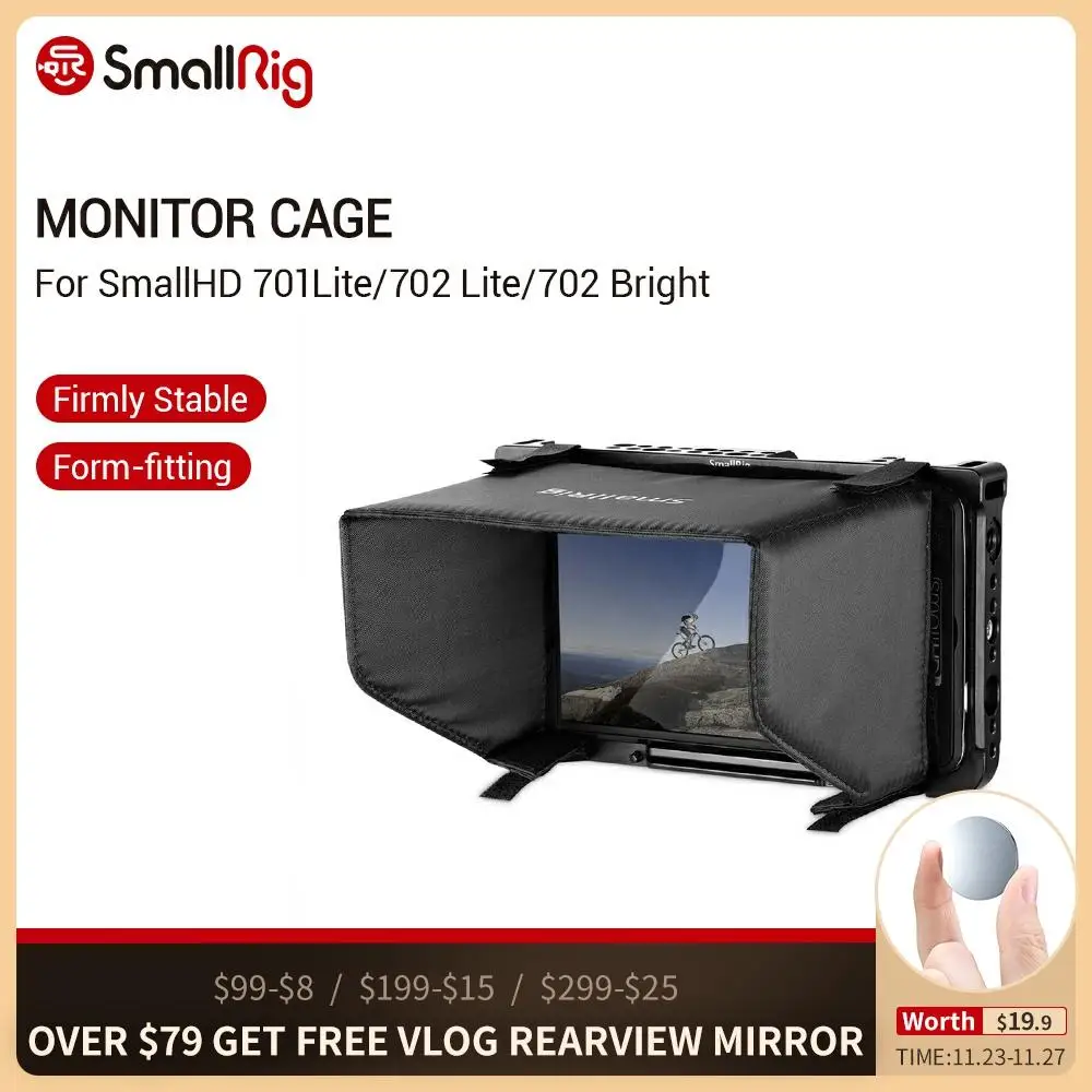 Клетка для монитора SmallRig с солнцезащитным козырьком серии SmallHD 700 701Lite/702 Lite/702