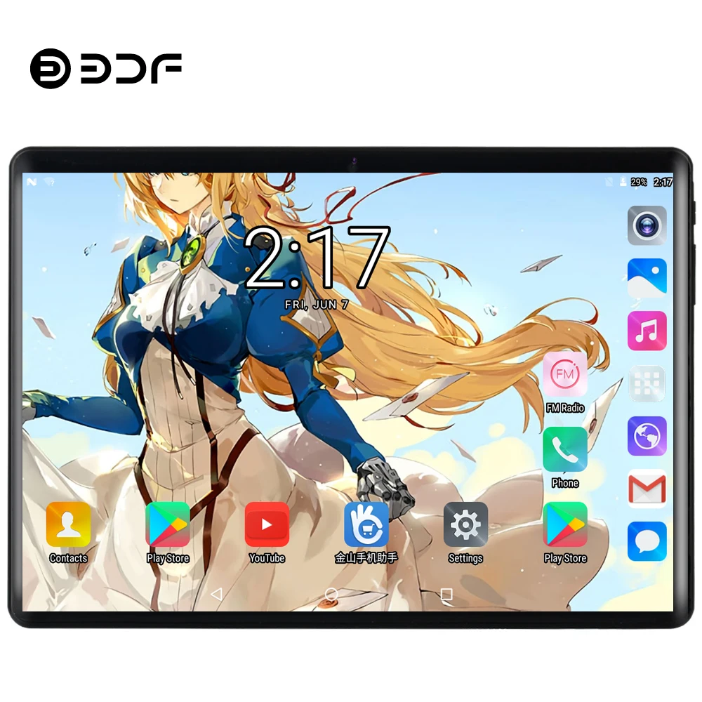 BDF 2019 новый планшет 10 дюймов Android 7,0 планшетный ПК Восьмиядерный планшет 4 ГБ/64 Гб Две sim-карты 3g/4G LTE телефон планшет 7 8 9 10 Tab